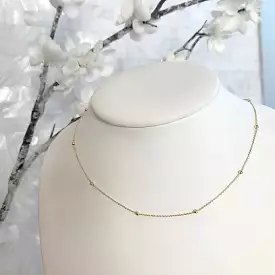 10k Gold Ball Choker Necklace