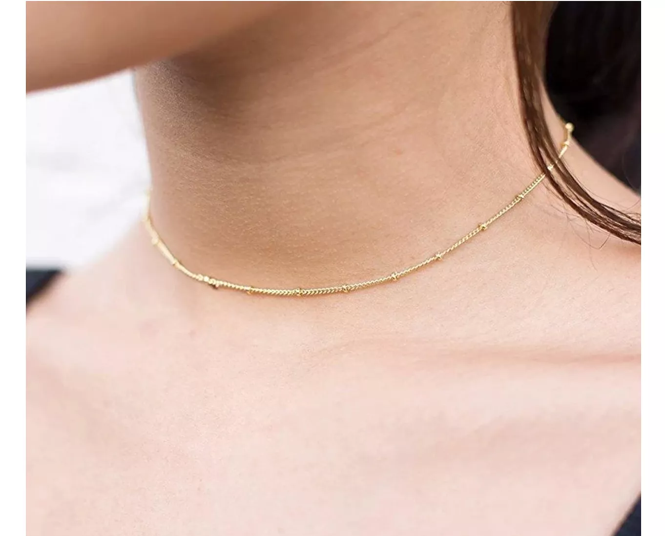 18k/925 Vermeil Simple Ball Choker Necklace