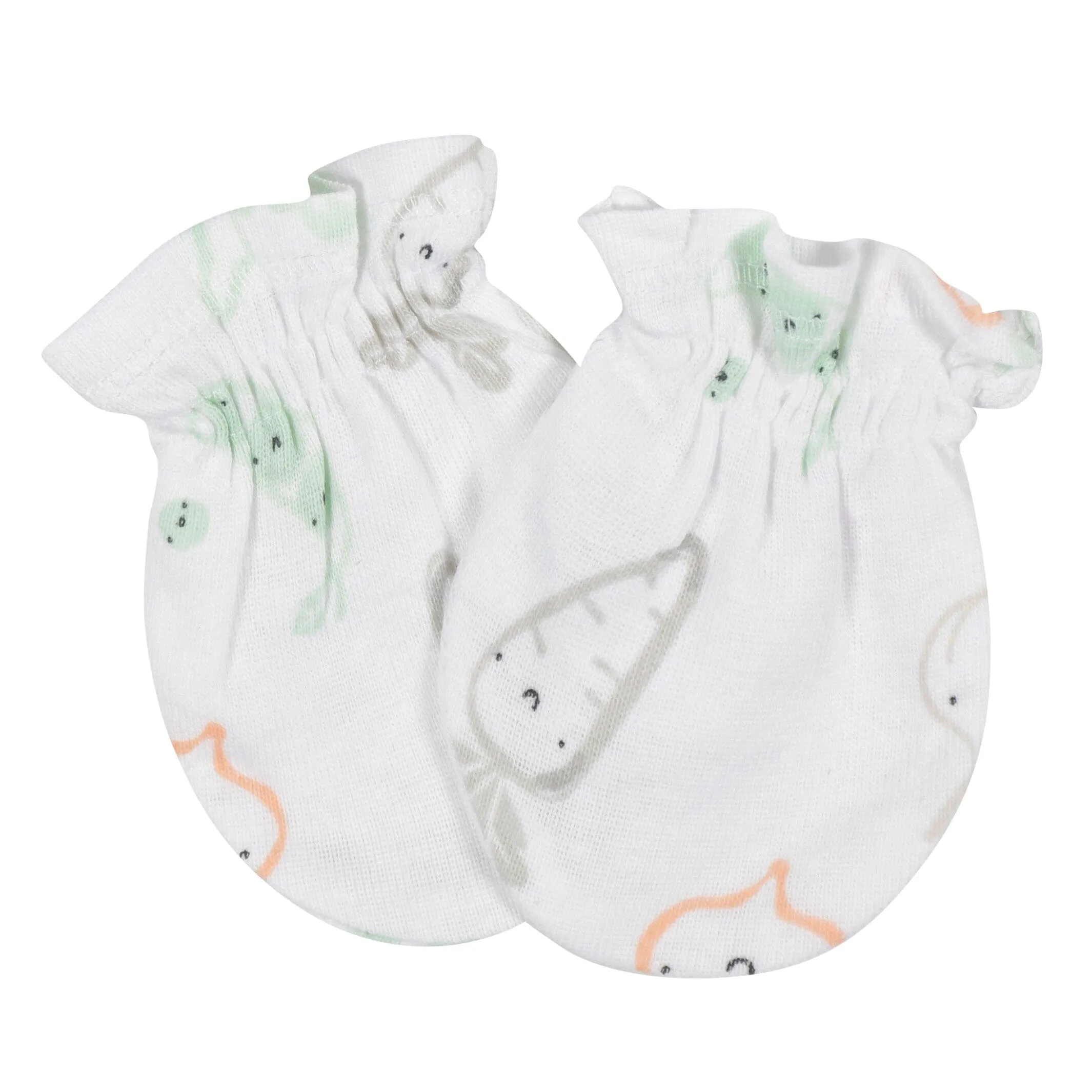 3-Pack Baby Neutral Vegetables No Scratch Mittens