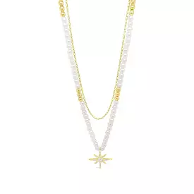 Absolute Star Double Strand Beaded Necklace N2217GL