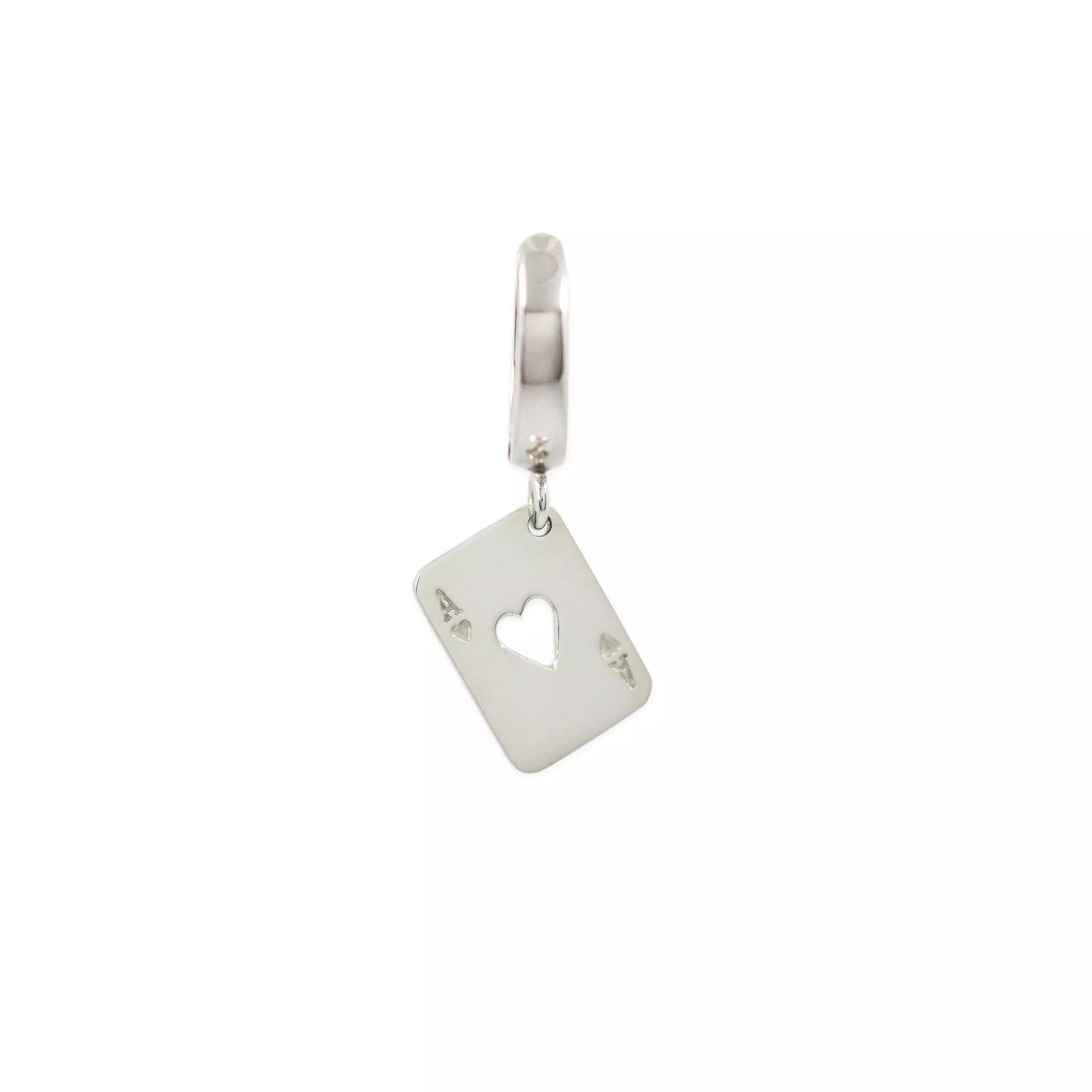 Ace of Heart Earring - Sterling Silver