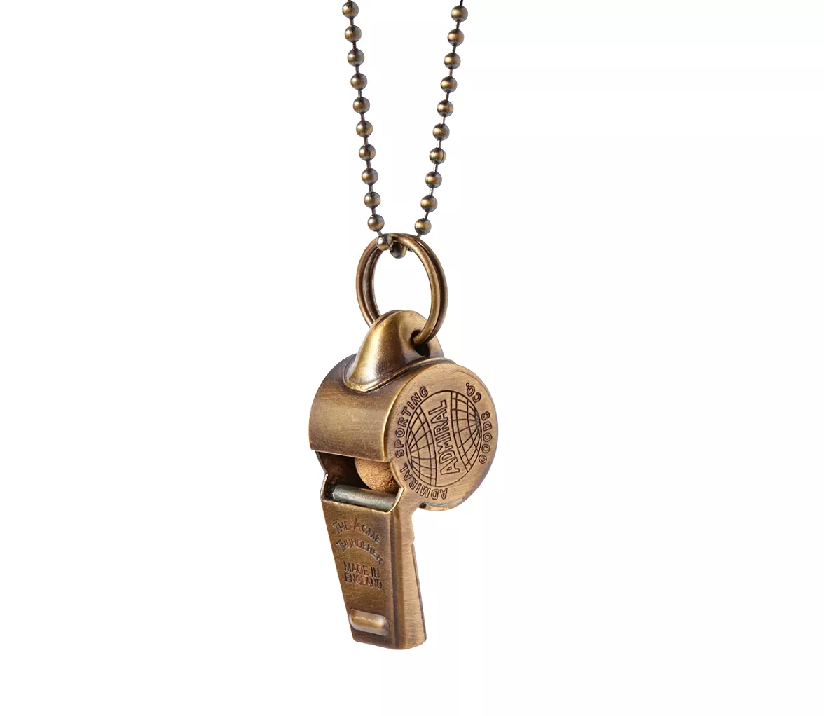 Acme x Admiral Goods Whistle Necklace Charm (No Chain included) - Antique Brass