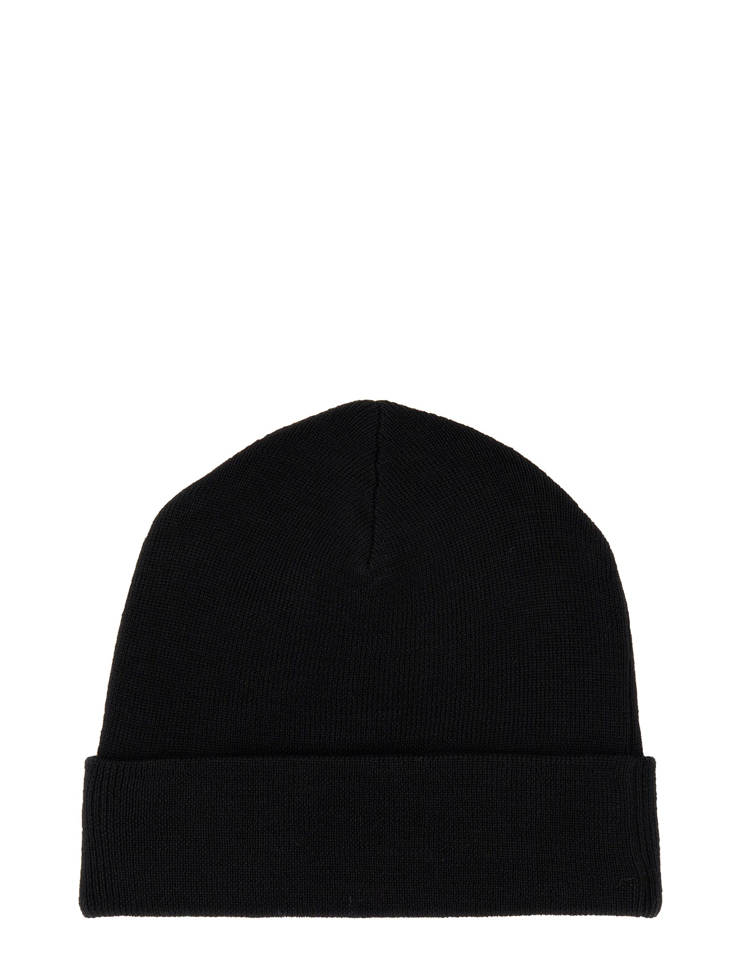 ACNE STUDIOS    WOOL BLEND BEANIE HAT WITH CONTRASTING LOGO