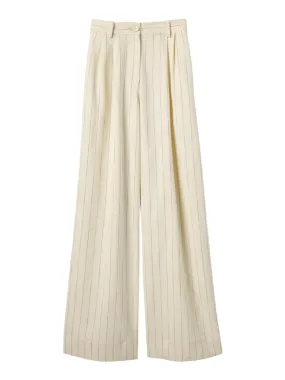 A.L.C. Alfie Pant in Cream/Black Stripe