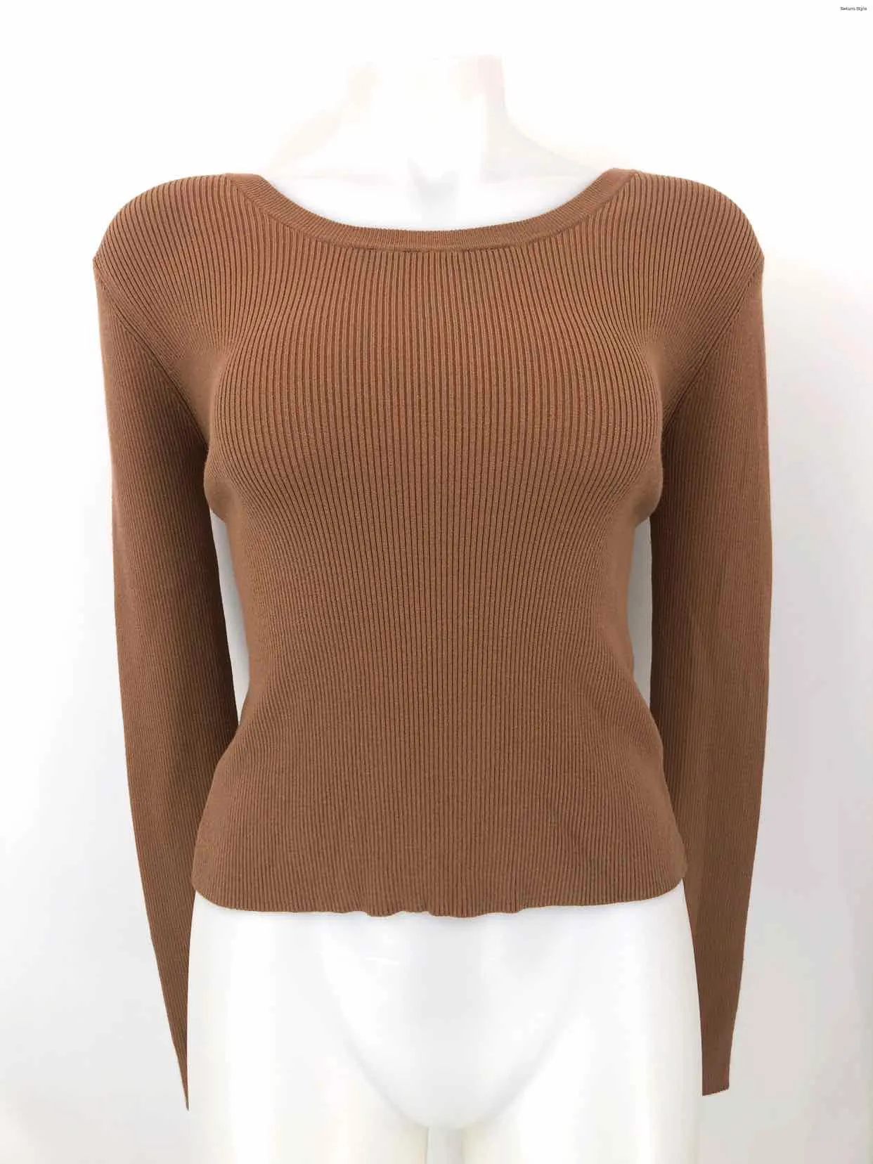 A.L.C. Tan Knit Crop Longsleeve Size SMALL (S) Top