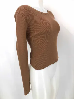 A.L.C. Tan Knit Crop Longsleeve Size SMALL (S) Top