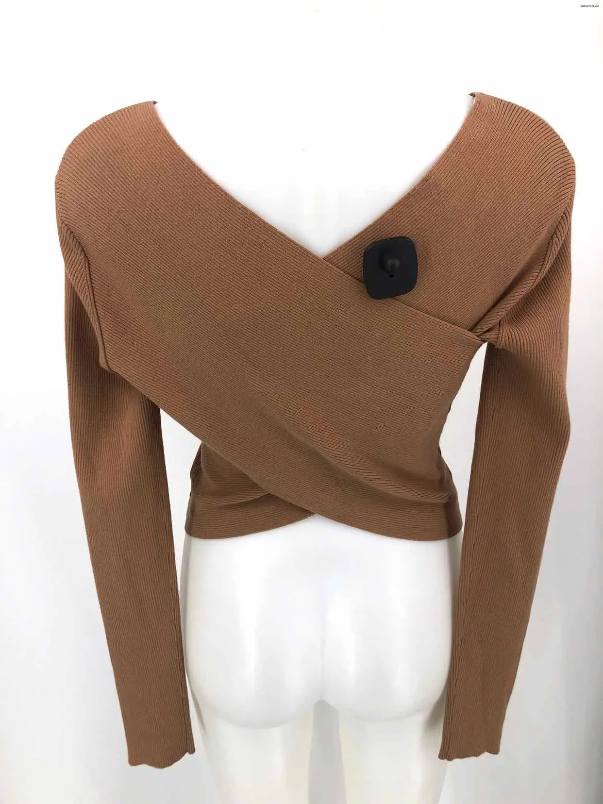 A.L.C. Tan Knit Crop Longsleeve Size SMALL (S) Top