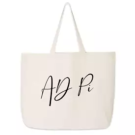 Alpha Delta Pi Script Writing Nickname Canvas Tote Bag