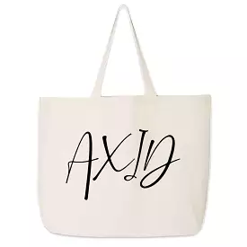 Alpha Xi Delta Script Writing Nickname Canvas Tote Bag