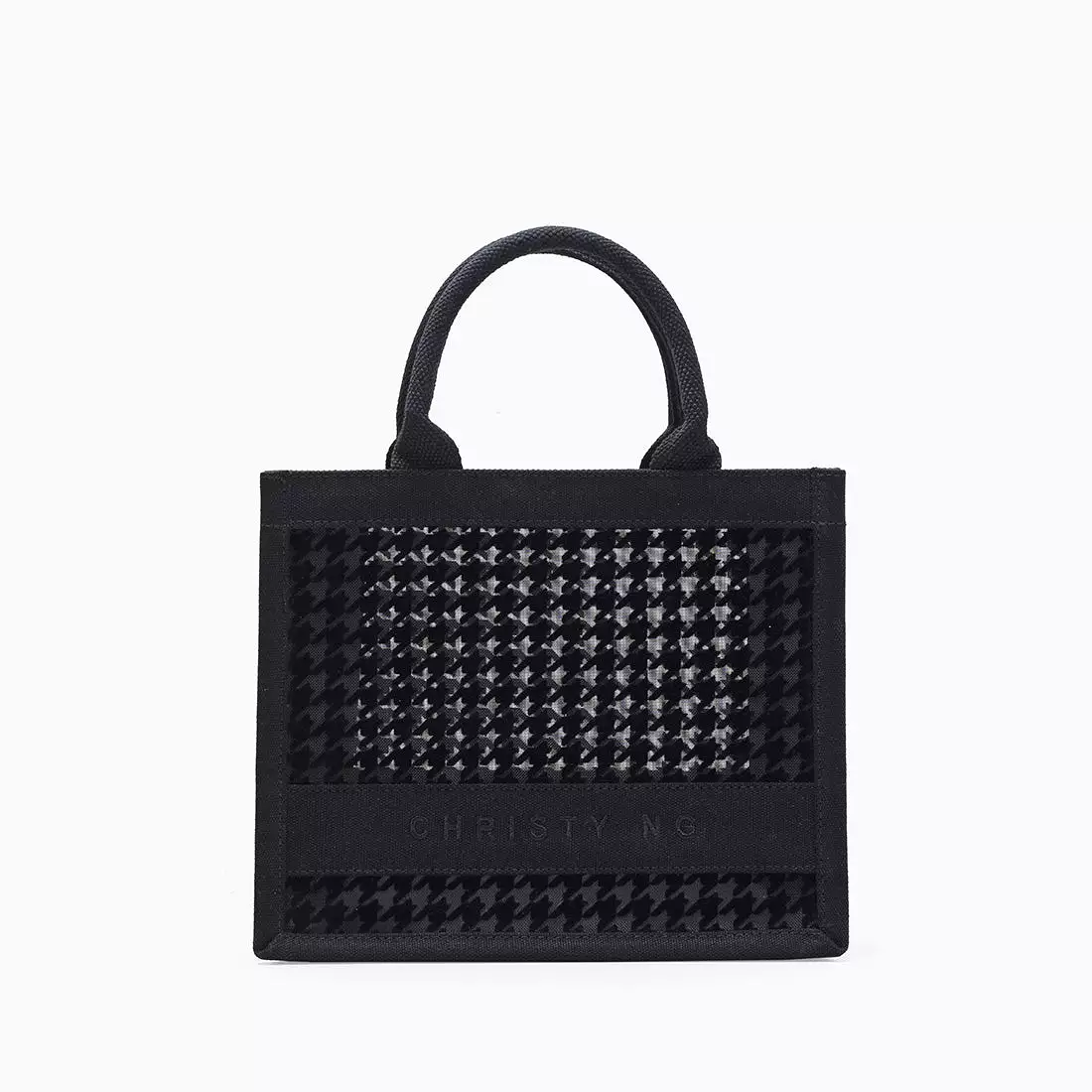 Alyssa Mini Houndstooth Tote Bag