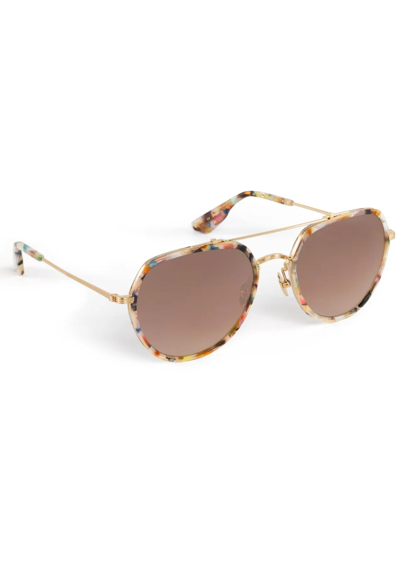 Baker Sunglasses - 18K Titanium + Gelato Mirrored