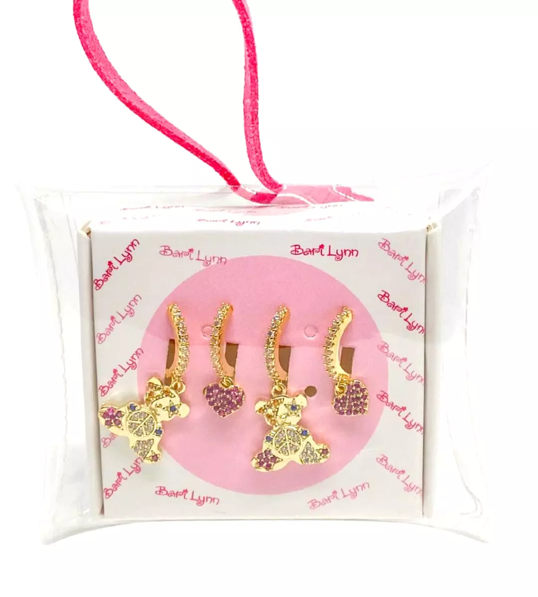 Bari Lynn Earring Set - Bear / Heart