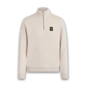 Belstaff - Quarter Zip Sweatshirt in Moonbeam