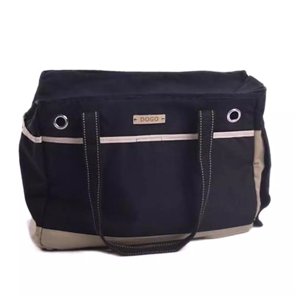 Big Black Canvas Dog Tote