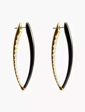 Black Large Cristina Earrings