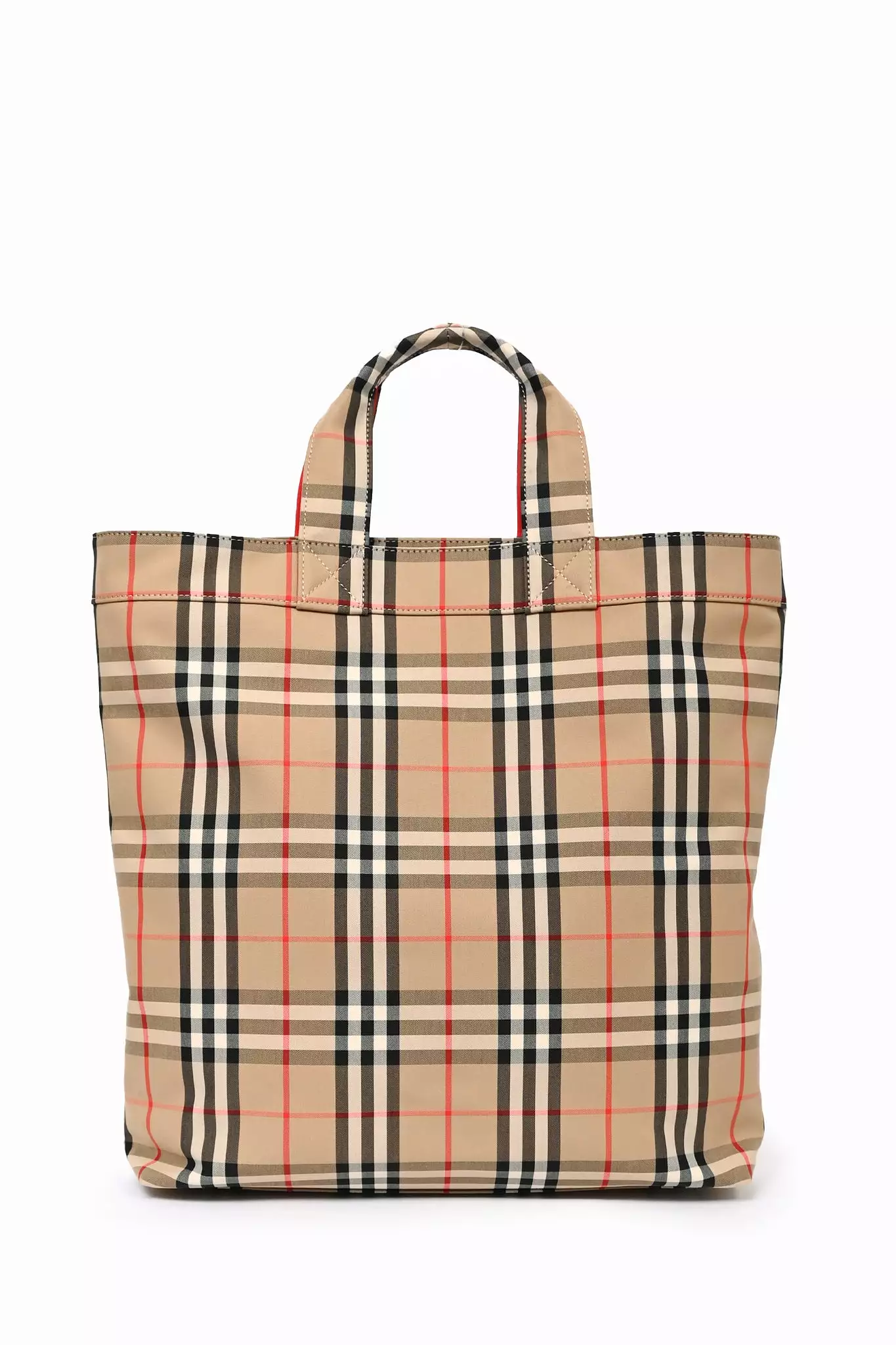 Burberry Beige Novacheck Canvas Artie Shopper Tote