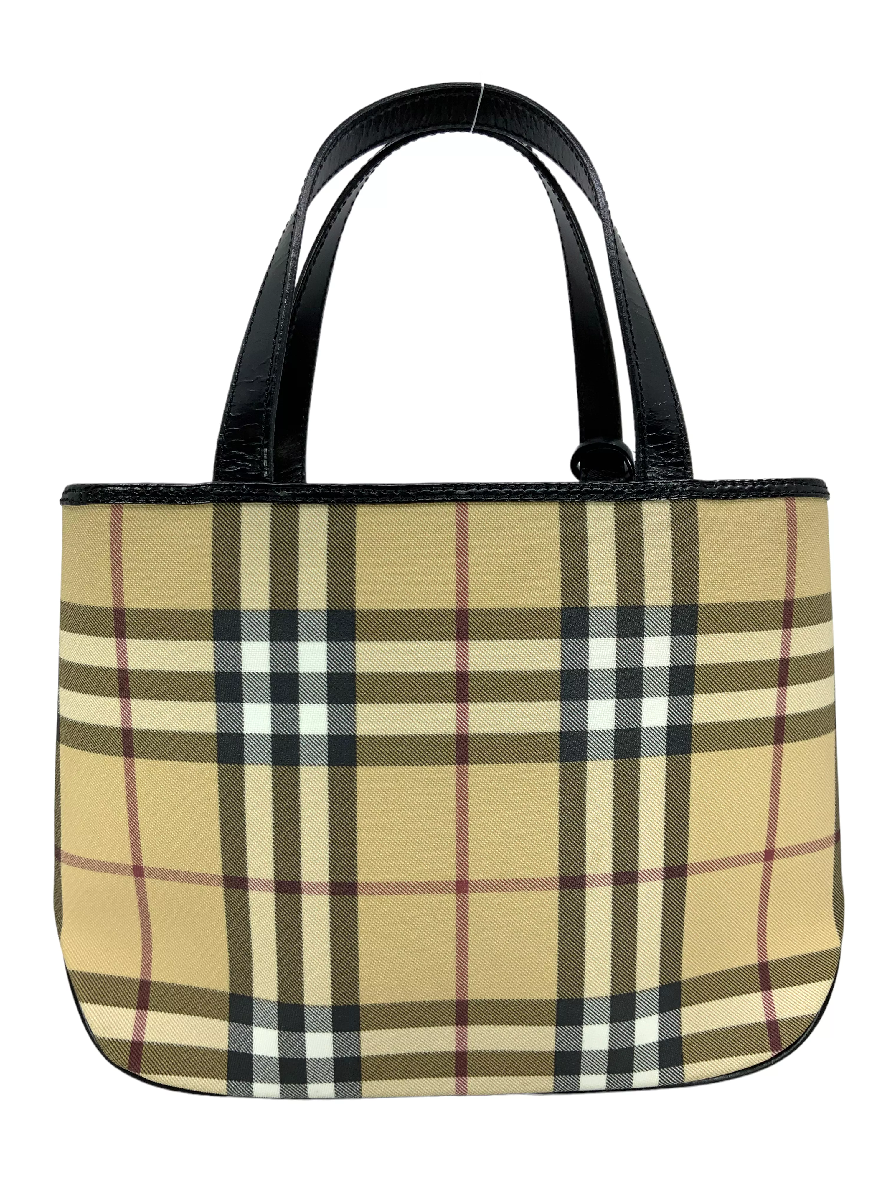 Burberry Nova Check Canvas Small Tote Bag