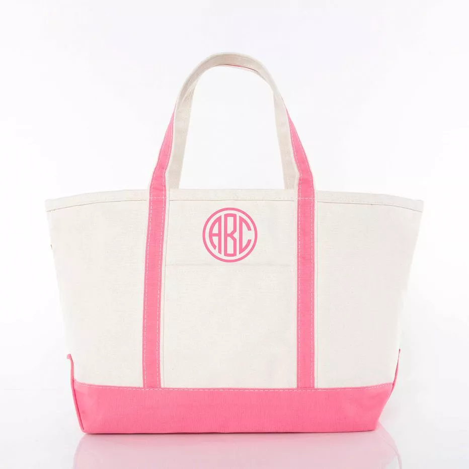 Canvas Large Boat Tote  - (five colorways)