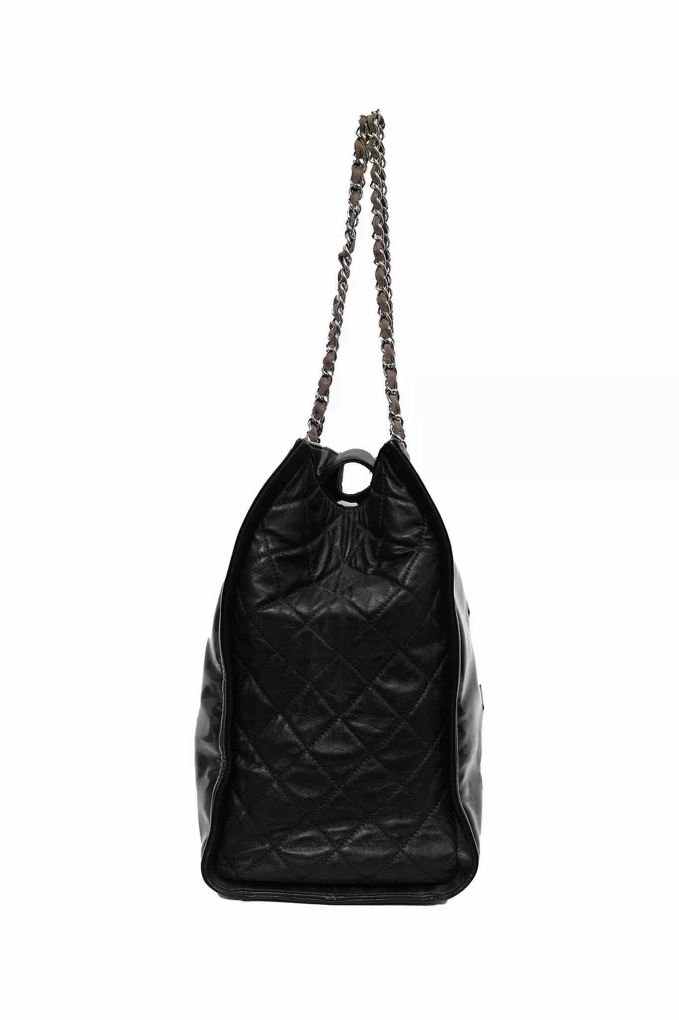 Chanel 2011/12 Black Patent Leather CC Lipstick Tote