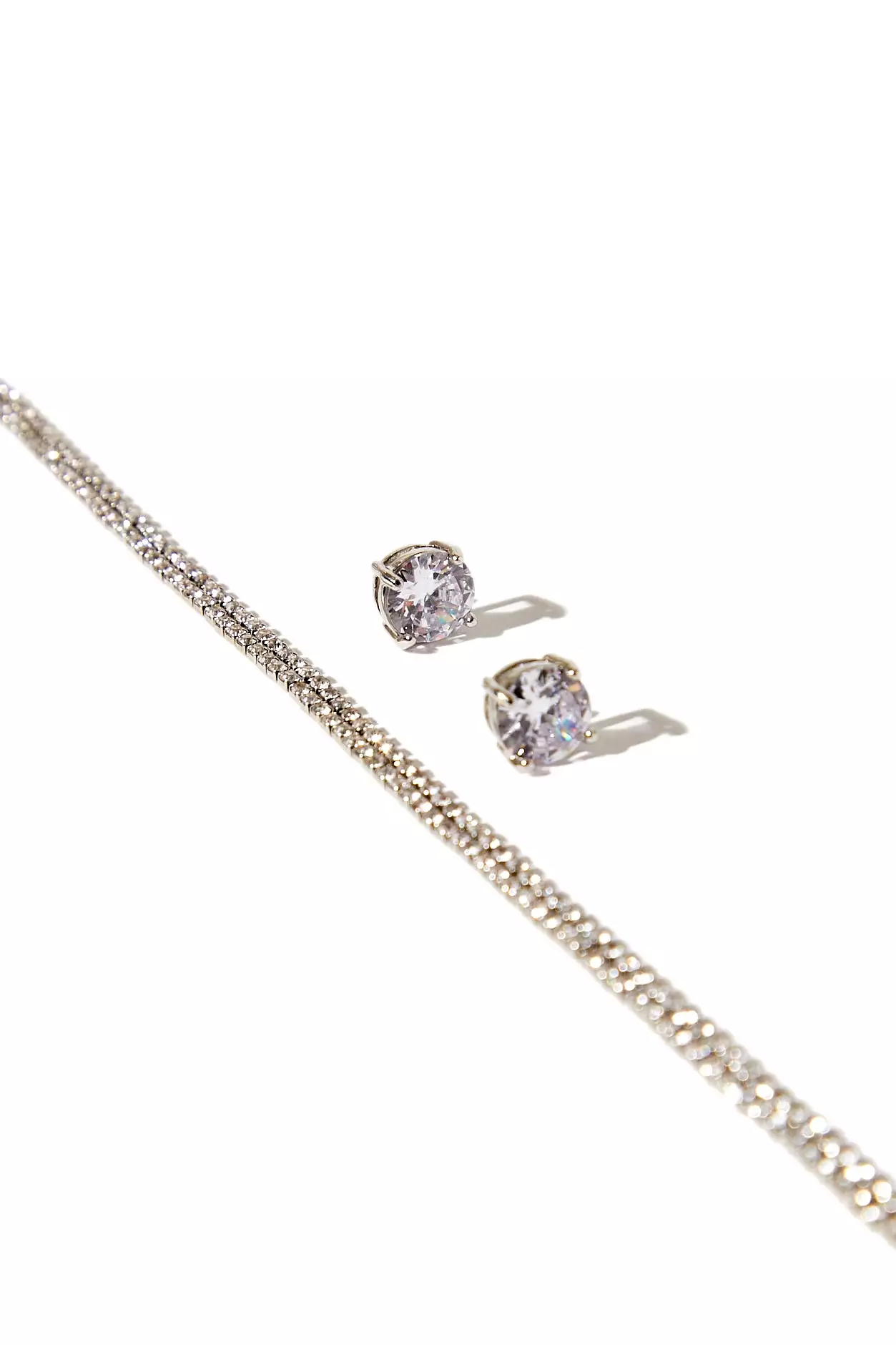 CZ Necklace & Stud Earring Set