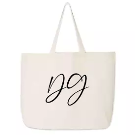 Delta Gamma Script Writing Nickname Canvas Tote Bag