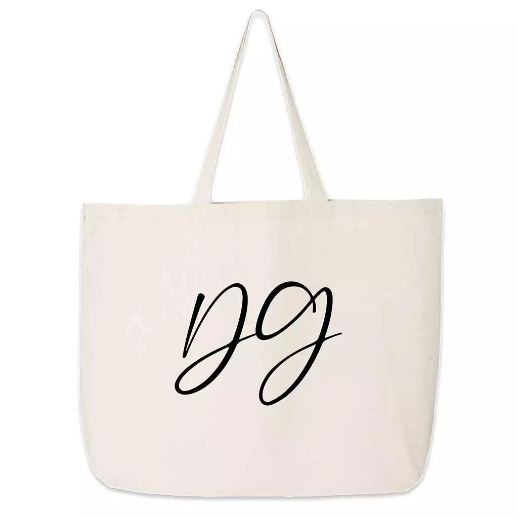 Delta Gamma Script Writing Nickname Canvas Tote Bag