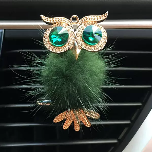 Diamond Fur Owl Car Air Freshener Auto Outlet Perfume Clip Scent Aroma Car