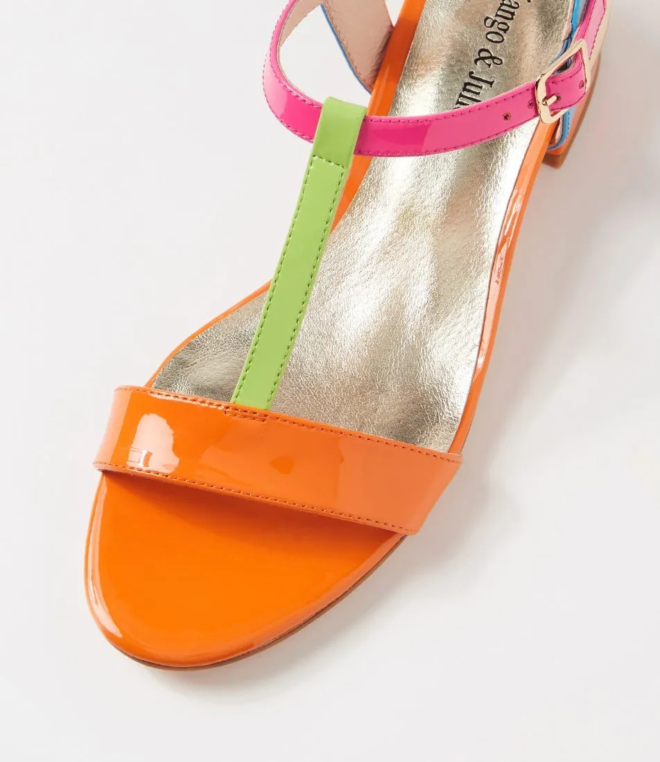 DJANGO & JULIETTE Taner Gelato Patent Multi Sandals