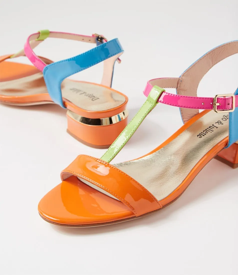 DJANGO & JULIETTE Taner Gelato Patent Multi Sandals