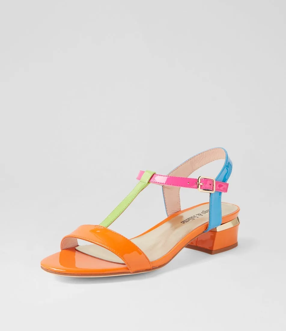 DJANGO & JULIETTE Taner Gelato Patent Multi Sandals