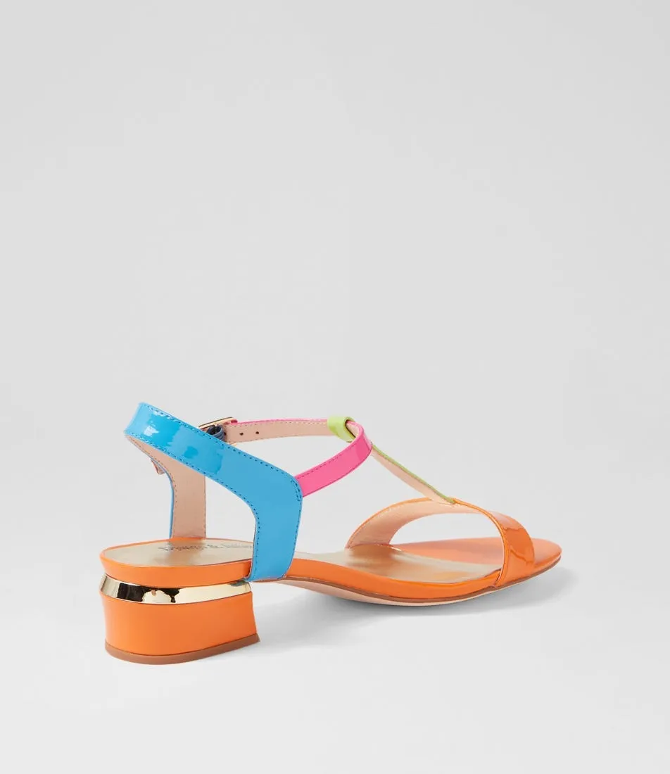 DJANGO & JULIETTE Taner Gelato Patent Multi Sandals