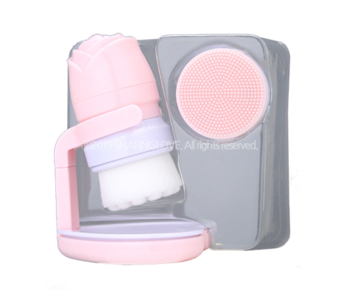 Easydew Dual Cleansing Brush Facial Deep Clean Pore Blackheads Sebum Skincare