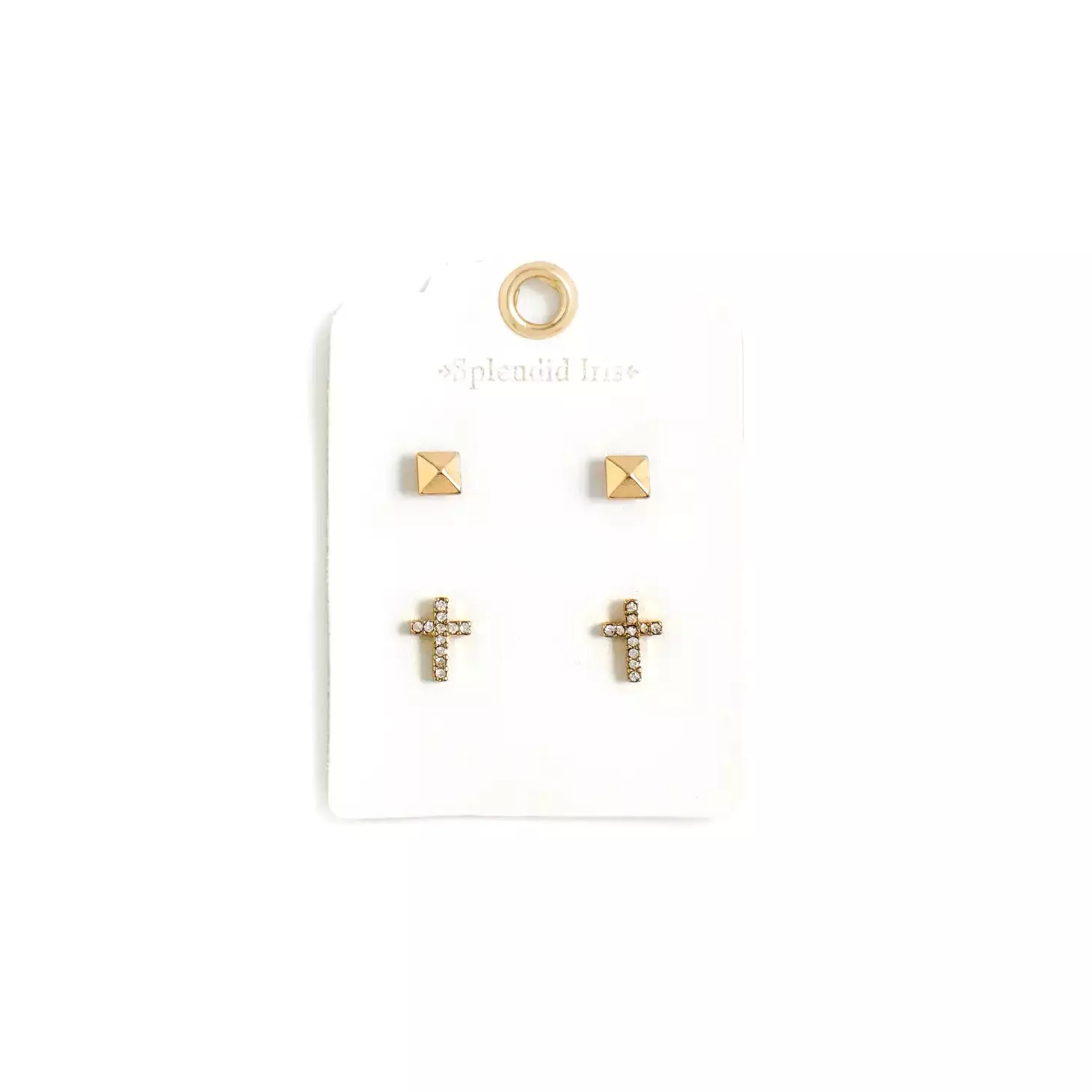 FaithFull Silver & Gold Cross Earring Gift Set