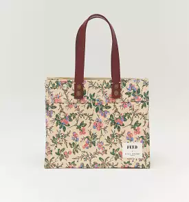 FEED x Hill House Home Mini Market Tote - Berry Floral Multi