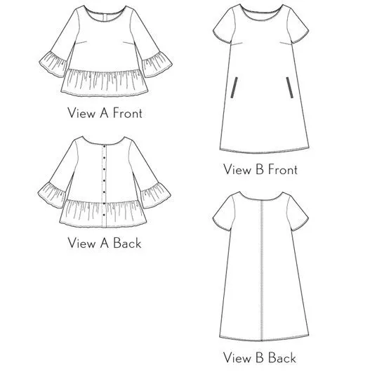 Gelato Bluse and Dress Liesl and Co Sewing Pattern