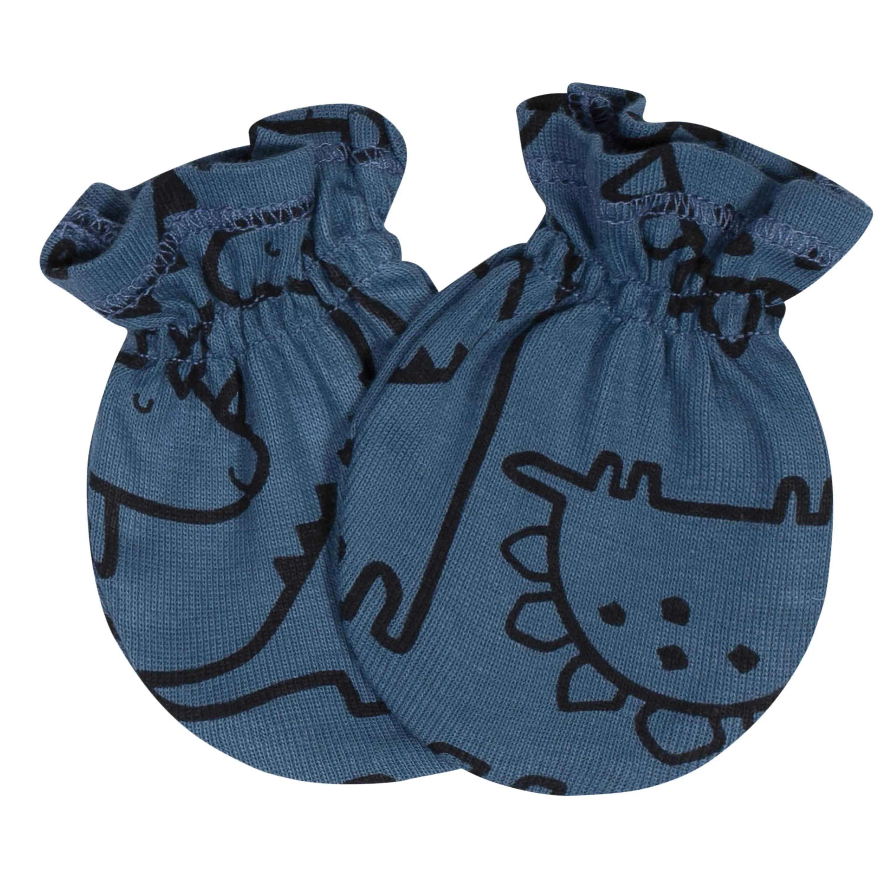 Gerber 4-Pack Baby Boys Dinosaur No Scratch Mittens Set