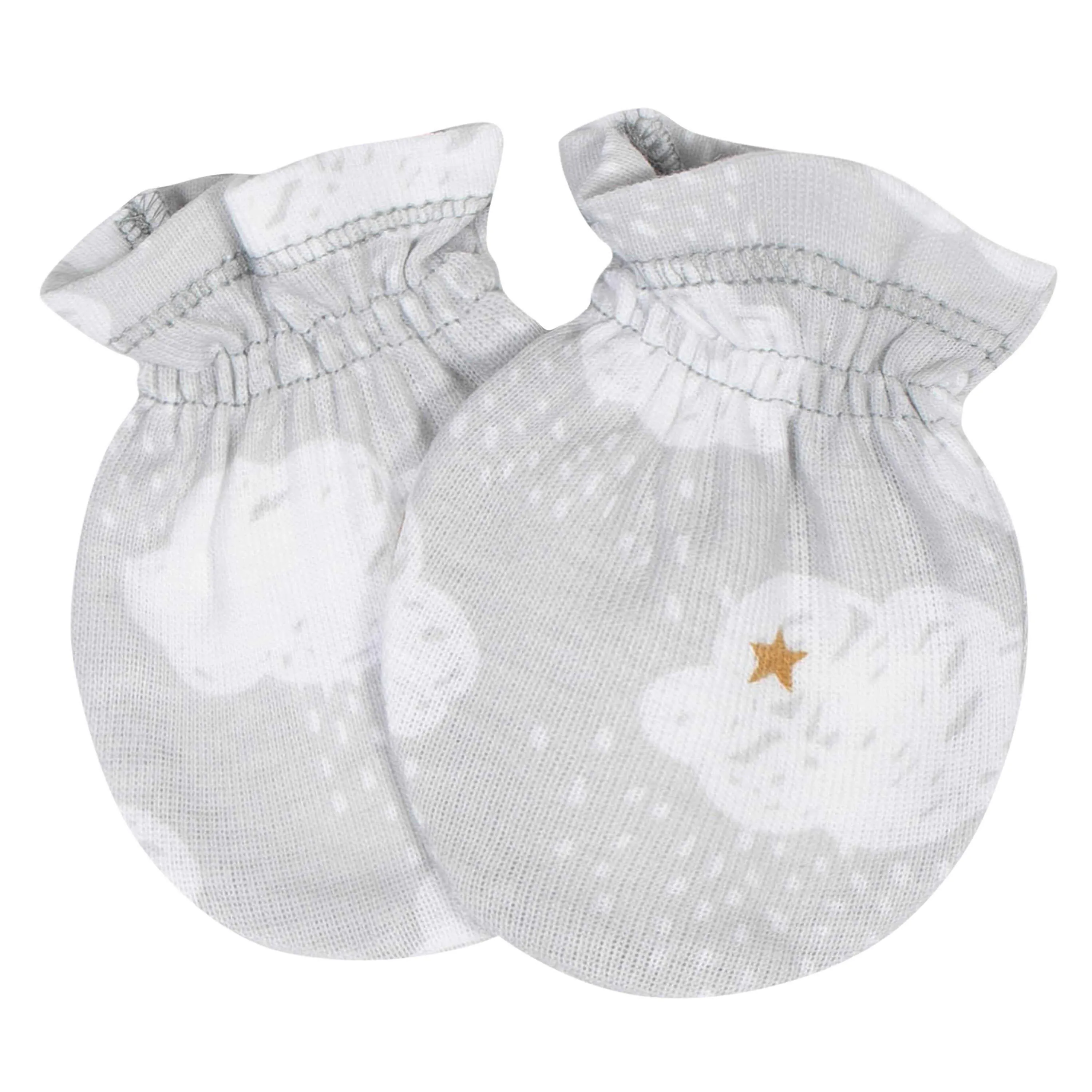 Gerber 4-Pack Baby Unisex Lamb No Scratch Mittens Set