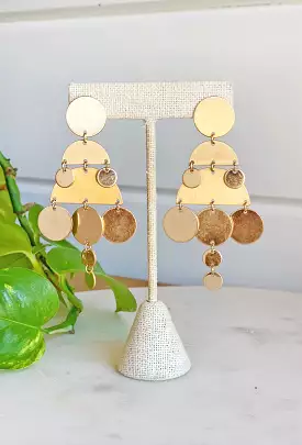 Girls Night Out Drop Earrings in Gold