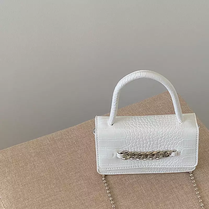 Gold Chain White Purse