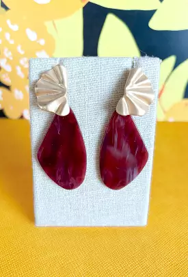 Good Intentions Earrings in Burgundy