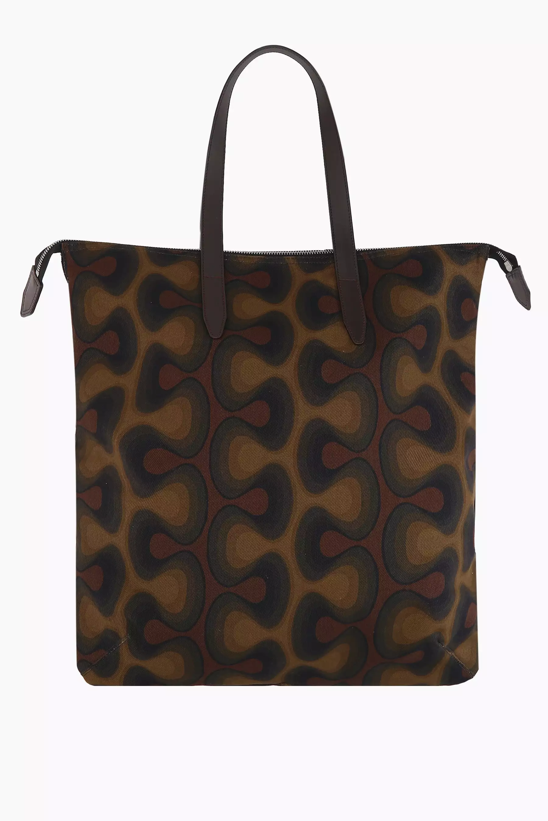 graphic print canvas tote bag