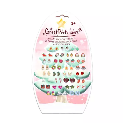 Great Pretenders Holiday Stick on Earring Set