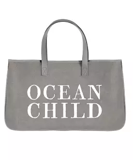 Grey Canvas Tote Bag - Ocean Child