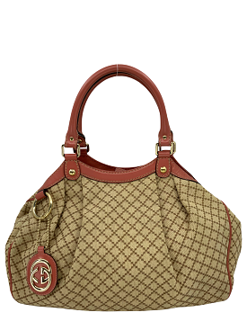 GUCCI Diamante Canvas Medium Sukey Tote