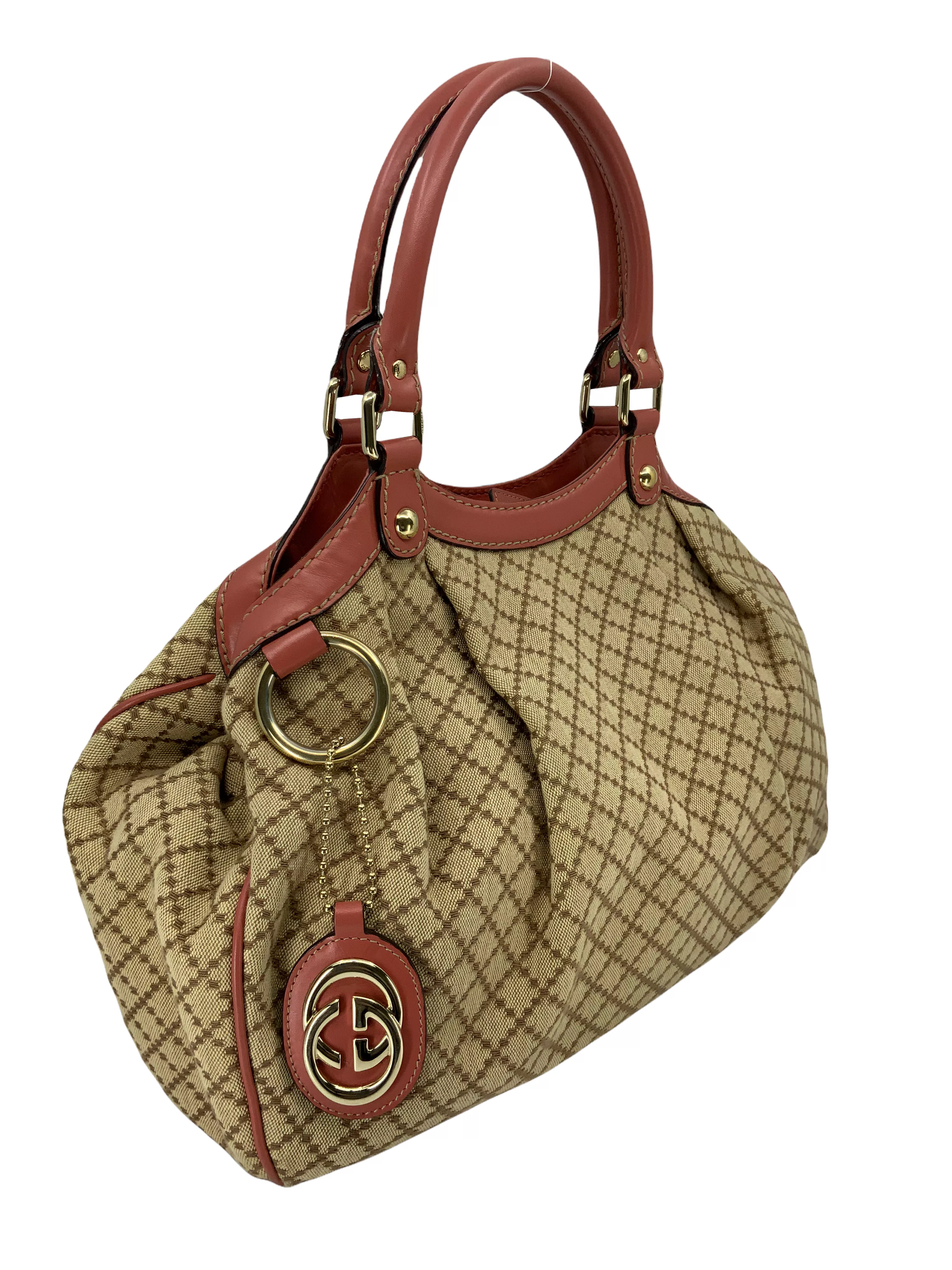 GUCCI Diamante Canvas Medium Sukey Tote