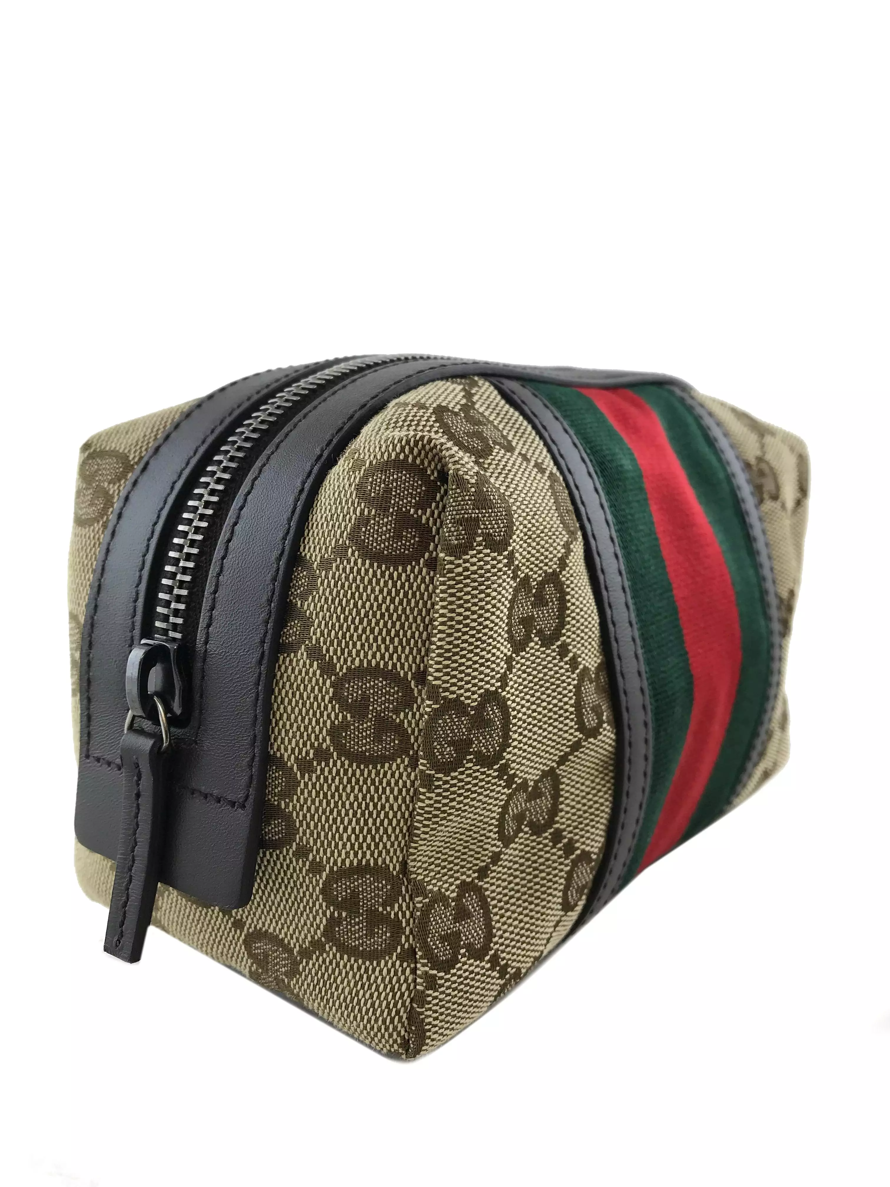 Gucci GG Canvas Web Cosmetic Bag NEW