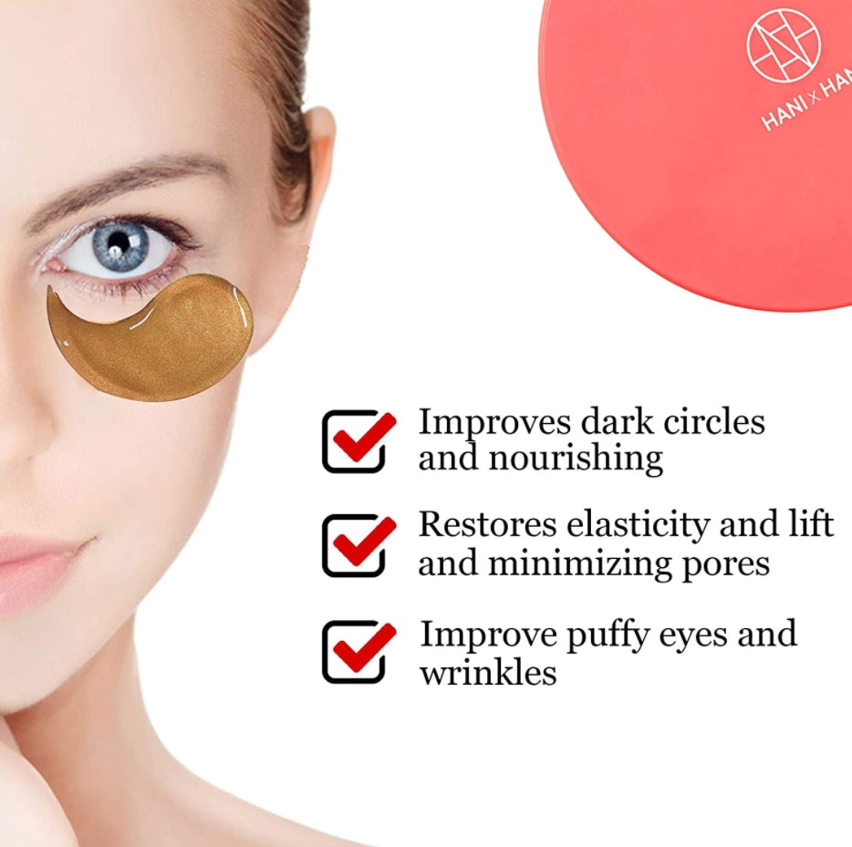 HANI x HANI Red Intensive Rose Gold Eye Patch 60ea Skincare Facial Anti Wrinkles Dark Circles Elasticity Firming Brightening