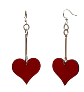 Heart Wood Earrings