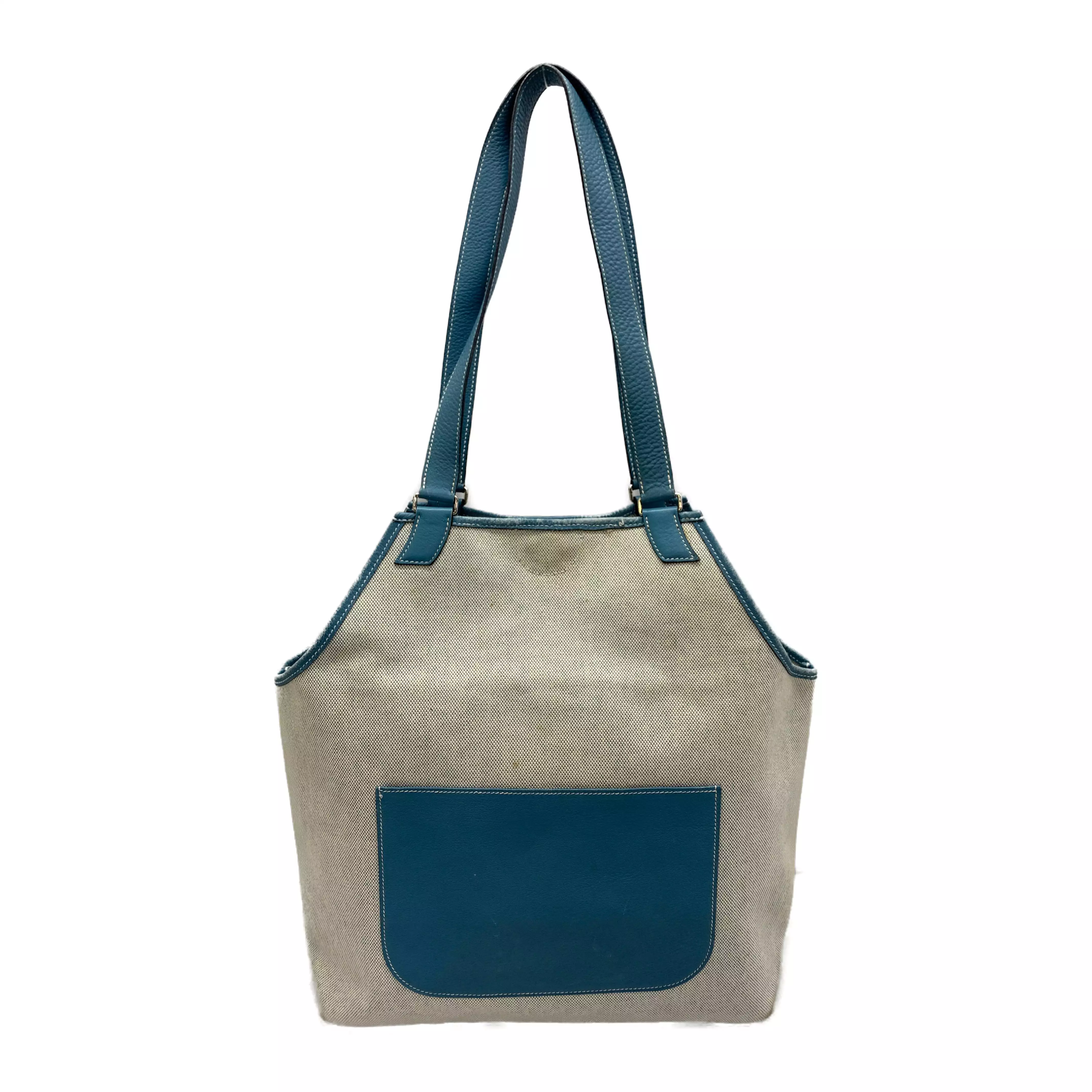 #HERMES/Tote Bag/BLU/Canvas