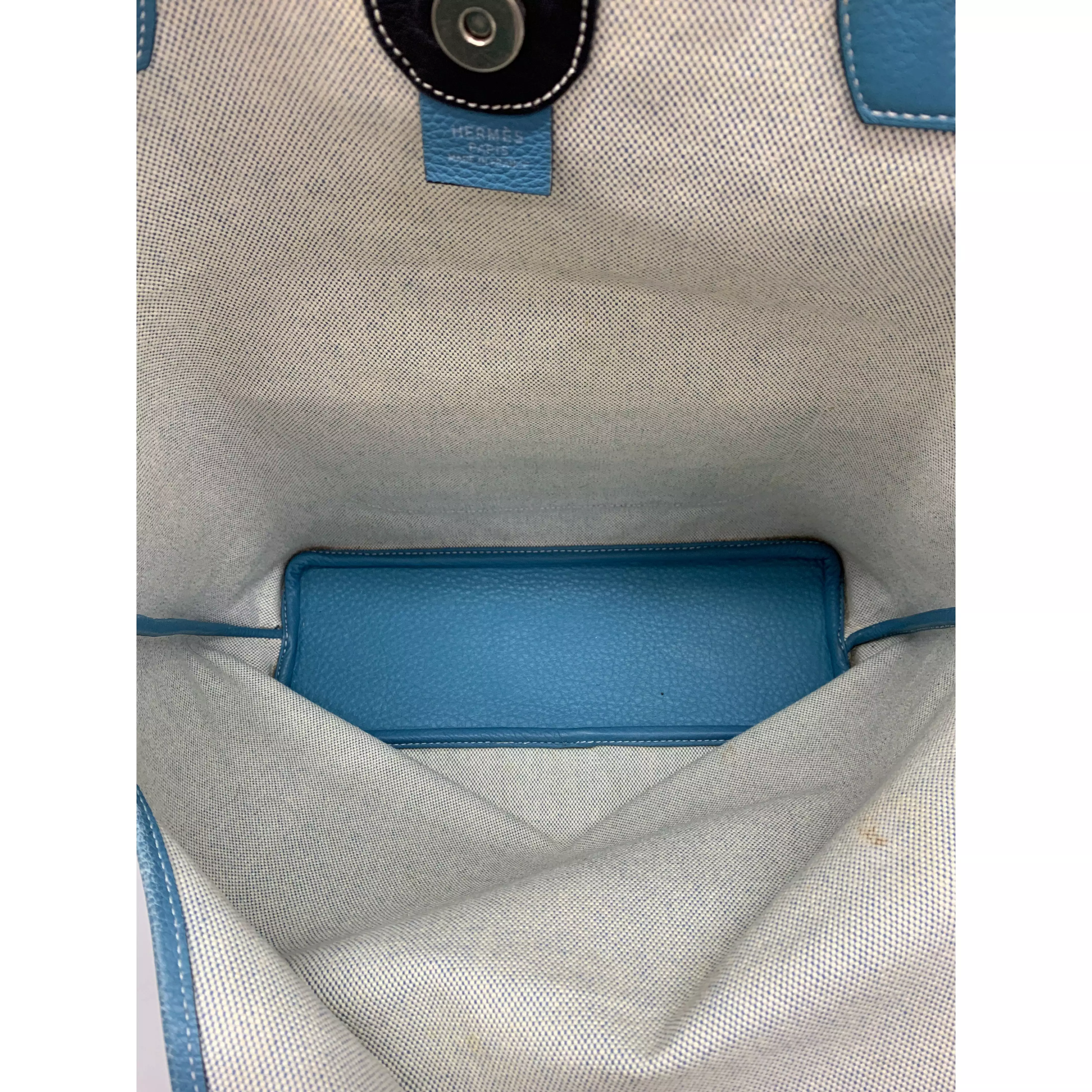 #HERMES/Tote Bag/BLU/Canvas